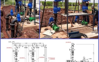 Dimensionamento hidráulico e projeto de bombas, adutora e sistema de booster para obras de infraestrutura da Águas de Jahu em Potunduva/SP