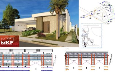 Projeto estrutural em alvenaria estrutural e projeto hidráulico completo em residência no Guatambu Park em Birigui-SP